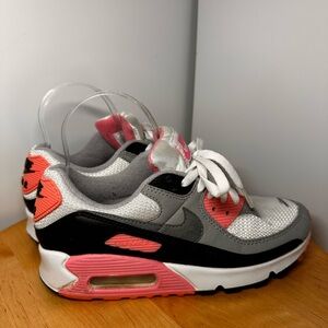 Nike White and Gray Air Max Sneakers Sporty Retro Design